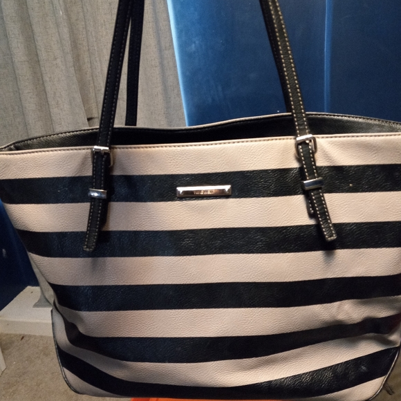 Black & gray tote bag NINE WEST - Picture 1 of 8